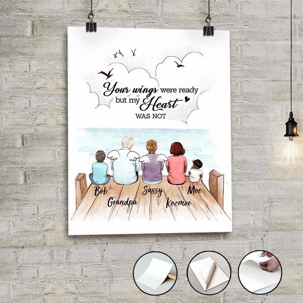 Personalized Memorial peel &amp; stick poster gift for lost loved one - Custom Sayings