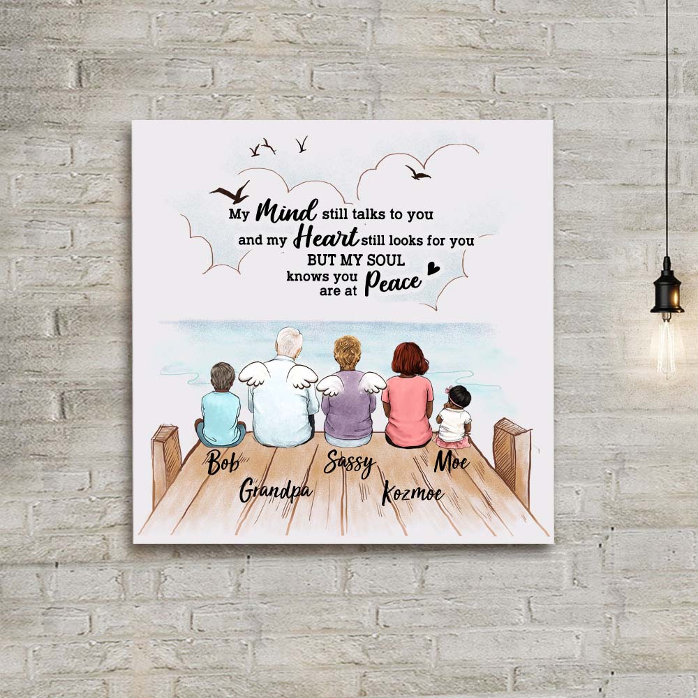 Personalized memorial photo tile for lost loved one - Custom Sayings