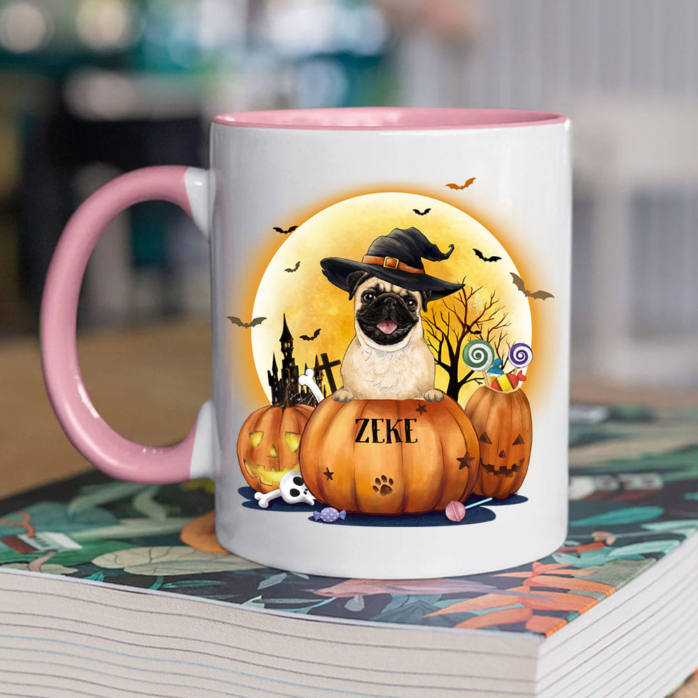 Personalized Halloween accent mug gifts for dog lovers - Dog Witch