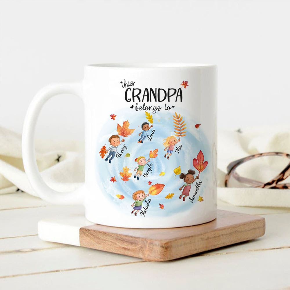 Personalized coffee mug gift for grandparents - This grandpa/grandma belongs to
