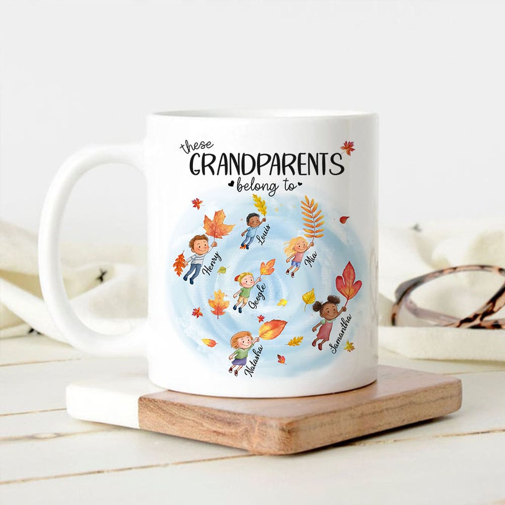 Personalized coffee mug gift for grandparents - This grandpa/grandma belongs to