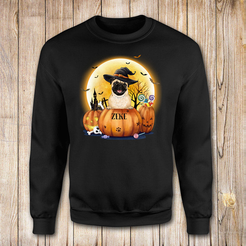 Personalized Halloween sweatshirt gifts for dog lovers - Dog Witch