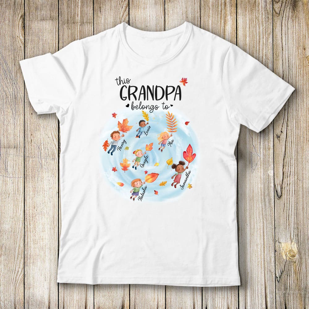 Personalized t-shirt gifts for grandparents - This grandpa/grandma belongs to