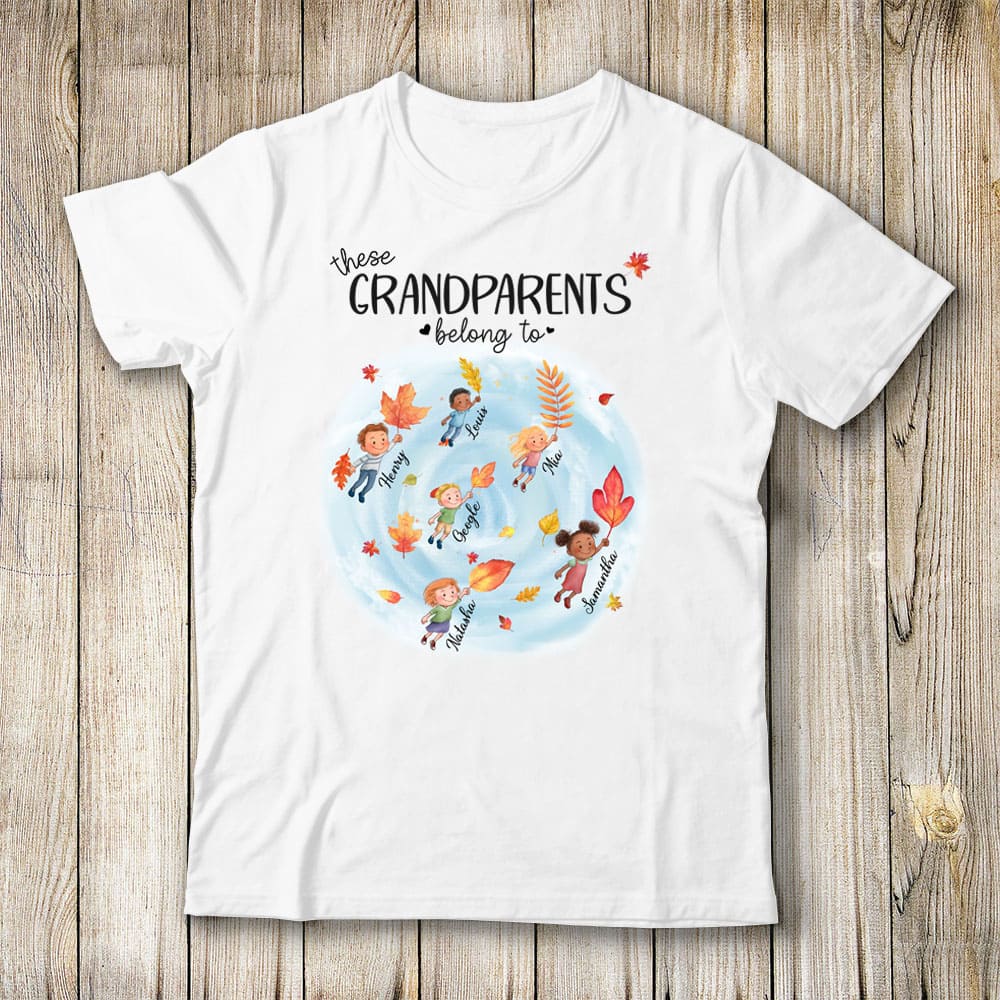 Personalized t-shirt gifts for grandparents - This grandpa/grandma belongs to