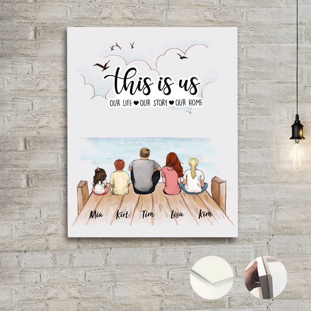 Personalized gifts for the whole family Metal Print- CUSTOM MESSAGE - UP TO 5 PEOPLE