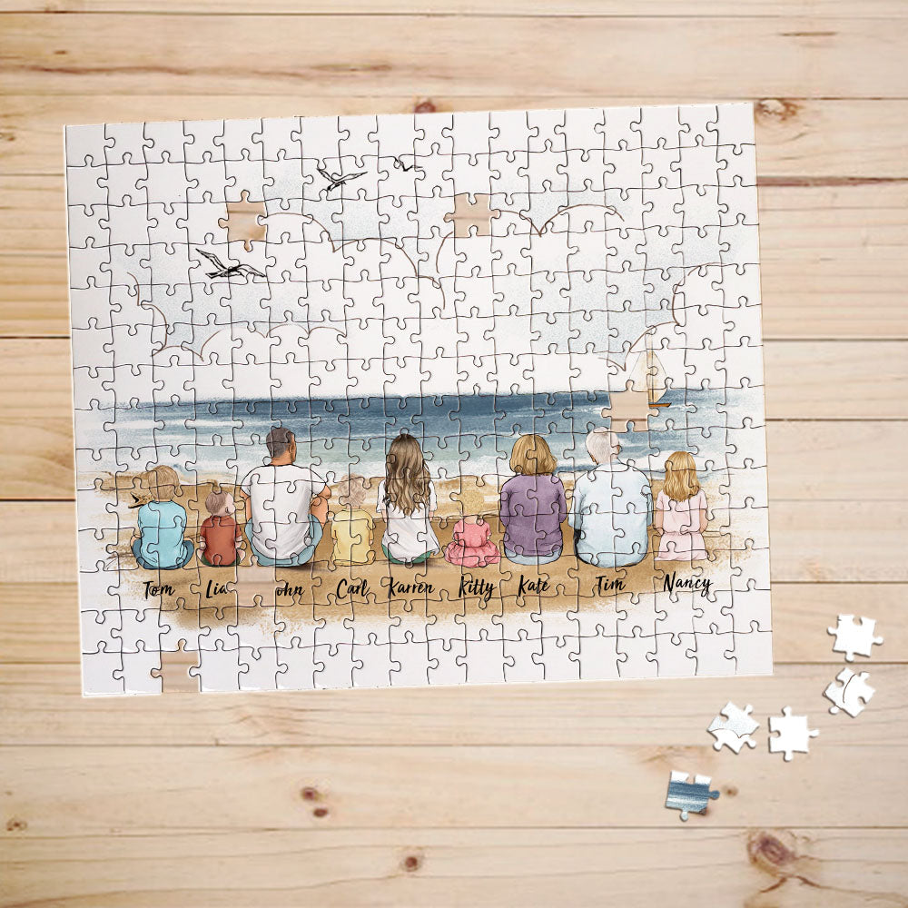 Custom Puzzle Gift For The Whole Family - Beach