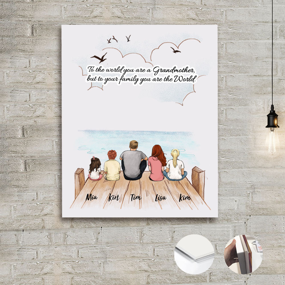 Personalized gifts for the whole family Acrylic Print - CUSTOM MESSAGE - UP TO 5 PEOPLE