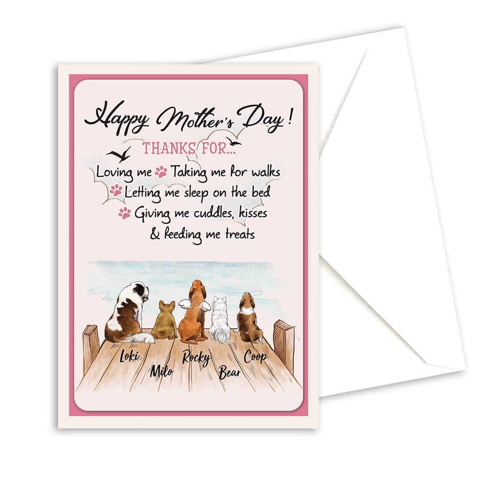 Personalized Postcard for dog Mom - Thanks for loving me
