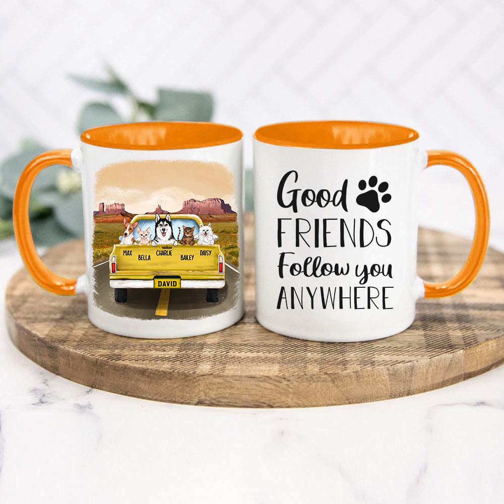 Personalized Accent Mug Gifts For Dog Lovers - Pickup Truck