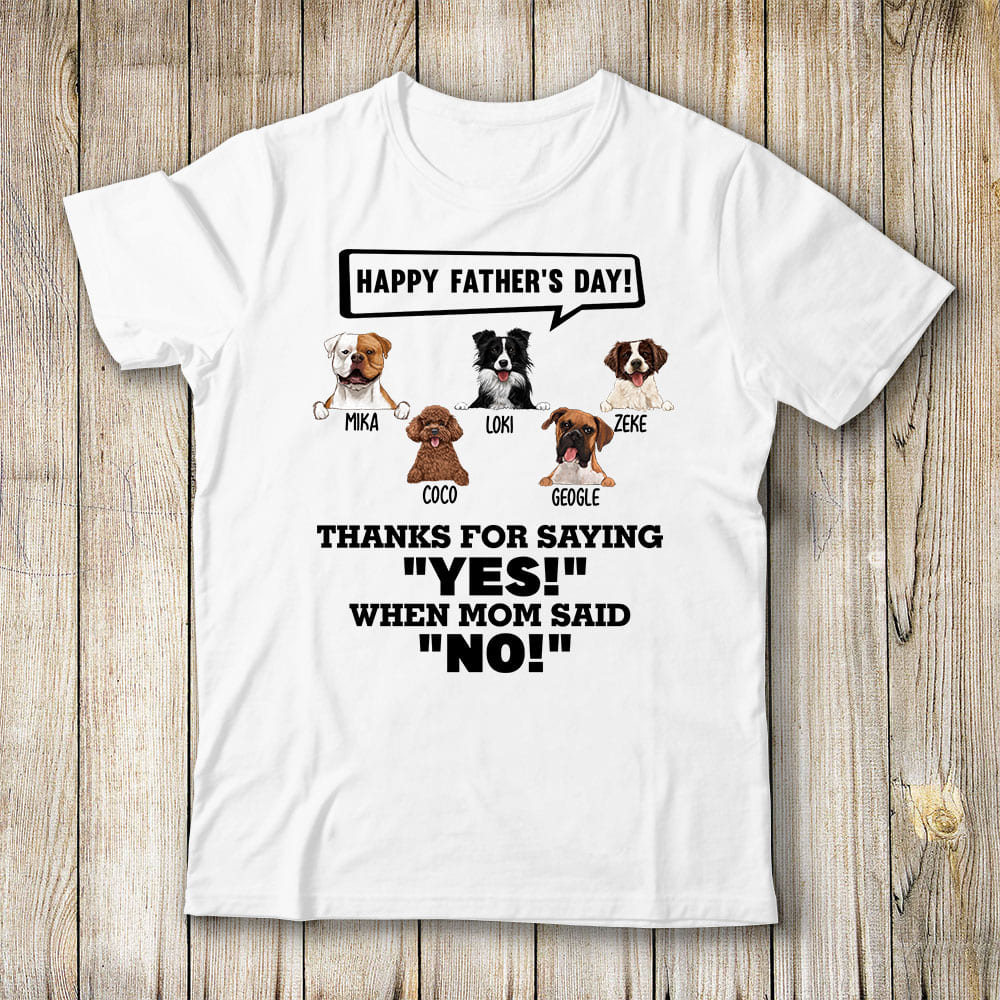 Personalized dog dad T-Shirt with custom funny sayings - Unifury
